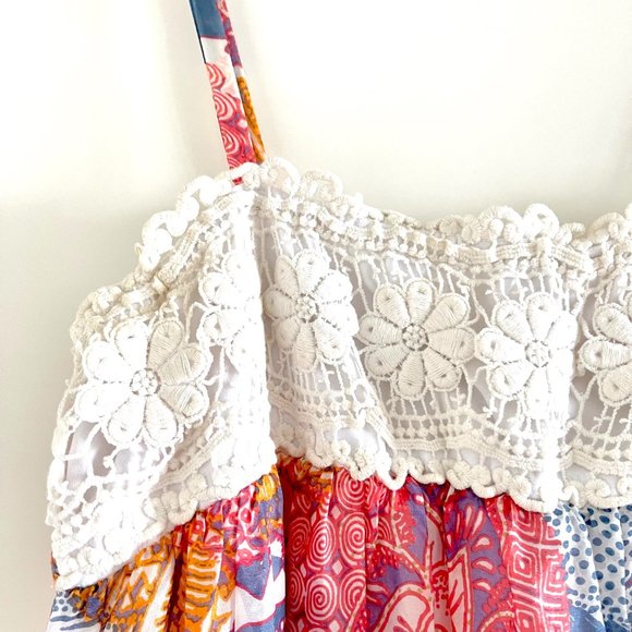 Devotion Pink Floral Silk & Lace Maxi Dress One Size - Picture 8 of 14